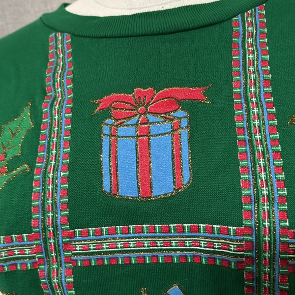 ☃️Haband for Her brand Vintage Ugly Christmas Sweatshirt 🎄EUC - Picture 4 of 17
